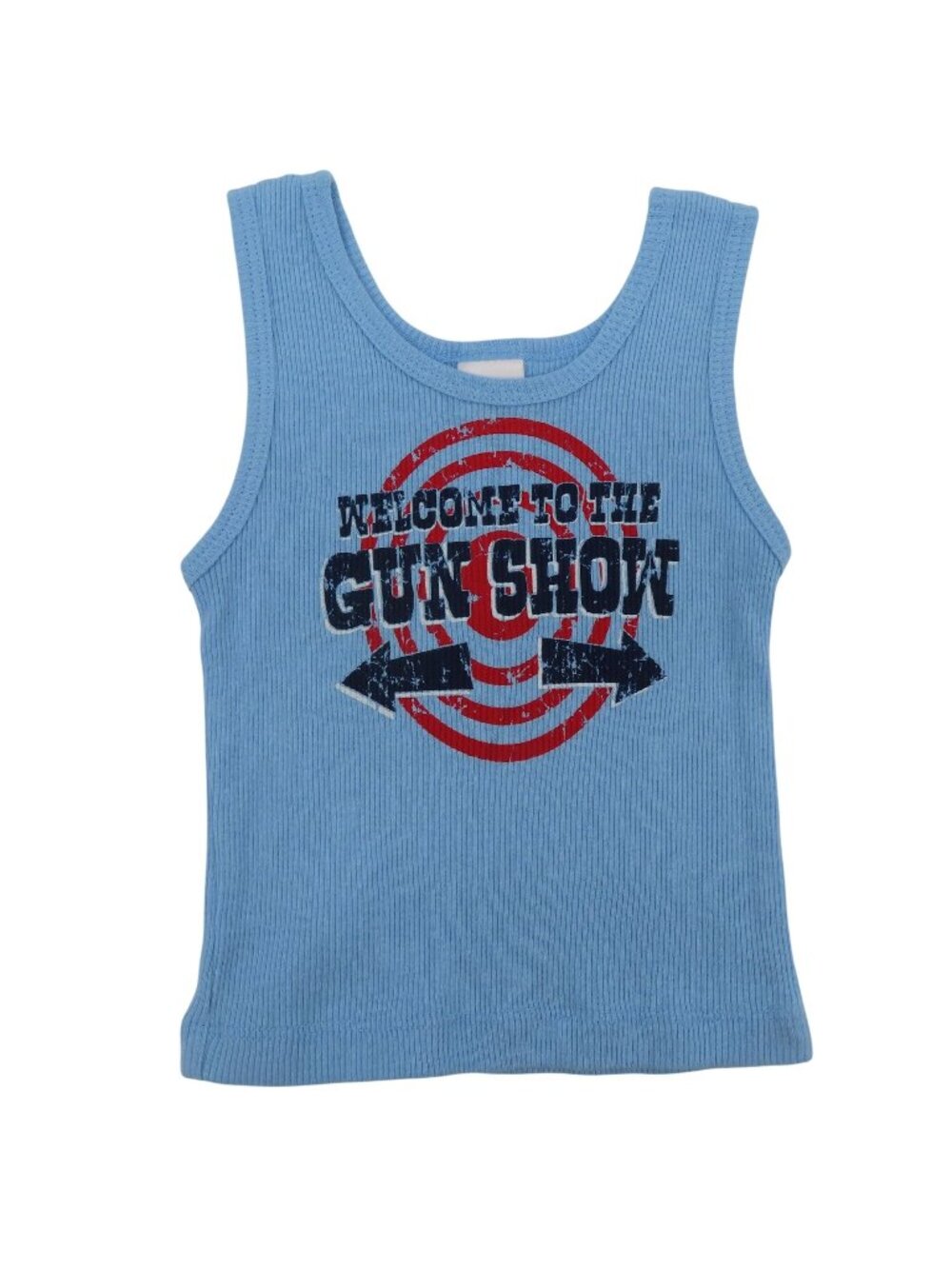 Little Teez Baby Boy 18M 18 Months Welcome To The Gun Show Blue Tank Top Shirt